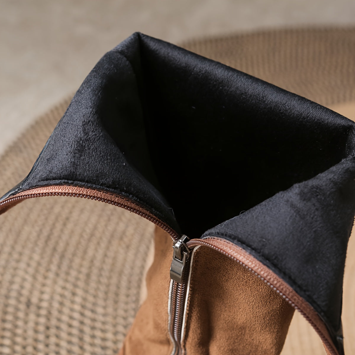 Rosalie Knee High Riding Boots – Low Block Heel Round Toe Brushed Finish With Twin Shaft Buttons